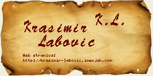 Krasimir Labović vizit kartica